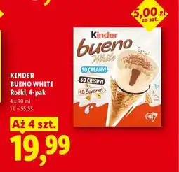 Lidl Rożki lodowe Kinder Bueno White 4-pak oferta