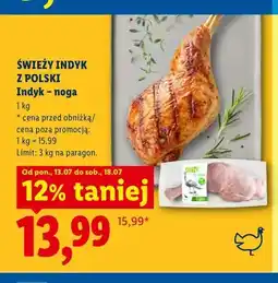 Lidl Indyk - noga Świeży Indyk oferta