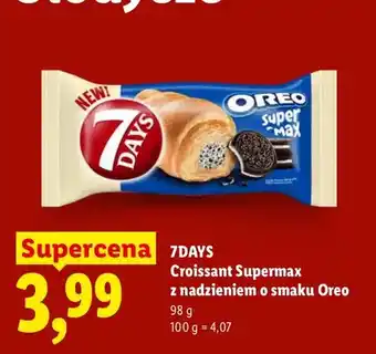 Lidl Croissant Supermax z nadzieniem o smaku Oreo 7DAYS oferta