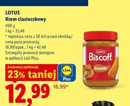 Lidl Krem ciasteczkowy Lotus Biscoff oferta