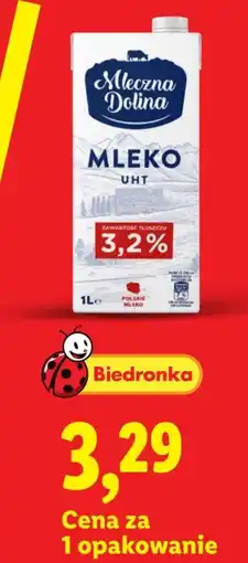 Lidl Mleczna Dolina Mleko UHT oferta