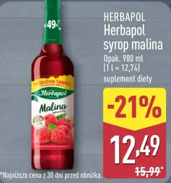 ALDI Herbapol syrop malina oferta