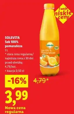 Lidl Solevita Sok 100% Pomarańcza oferta
