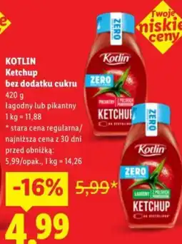 Lidl Kotlin Ketchup bez dodatku cukru oferta