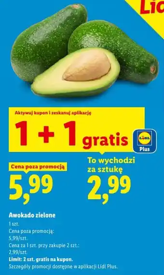 Lidl Awokado zielone oferta