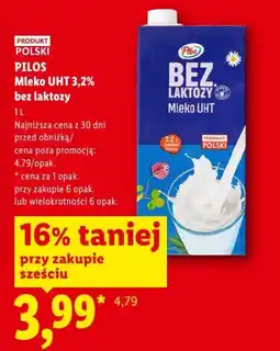 Lidl Mleko UHT 3,2% bez laktozy oferta