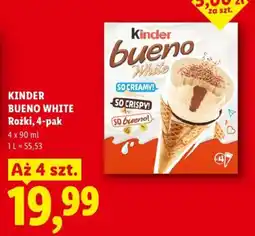 Lidl Kinder Bueno White Rożki oferta
