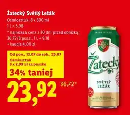 Lidl Žatecký Světlý Ležák oferta