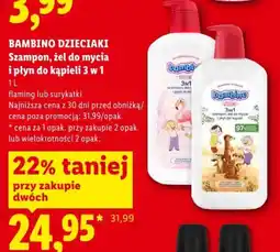 Lidl Bambino Dzieciaki Szampon, żel do mycia i płyn do kąpieli 3w1 oferta