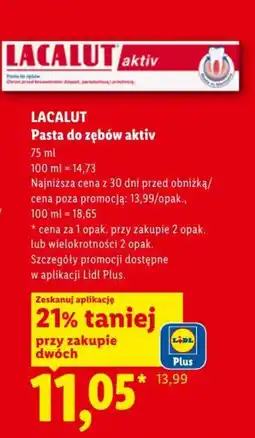 Lidl LACALUT Pasta do zębów aktiv oferta