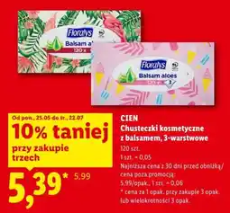 Lidl Chusteczki kosmetyczne z balsamem, 3-warstwowe oferta
