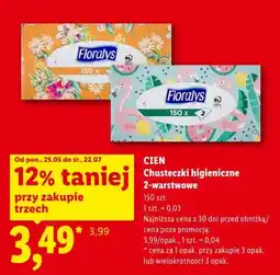 Lidl Chusteczki higieniczne 2-warstwowe oferta
