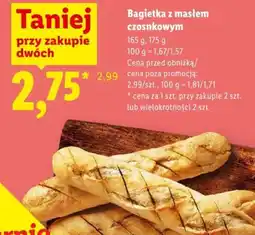 Lidl Bagietka z masłem czosnkowym oferta