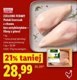 Lidl Zielone Fermy Polski kurczak z chowu bez antybiotyków – filety z piersi oferta