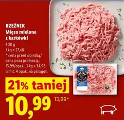 Lidl Mięso mielone z karkówki oferta