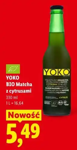 Lidl YOKO BIO Matcha z cytrusami oferta