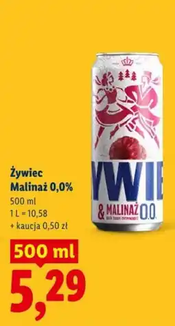 Lidl Żywiec Malinaż 0,0% oferta