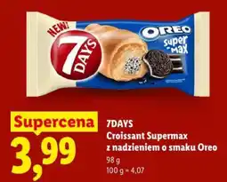 Lidl 7DAYS Croissant Supermax z nadzieniem o smaku Oreo oferta