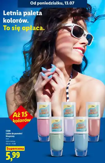 Lidl CIEN Lakier do paznokci klasyczny oferta