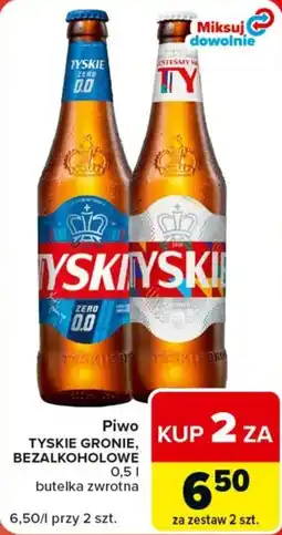 Carrefour Market Piwo TYSKIE GRONIE, BEZALKOHOLOWE oferta