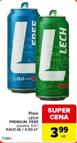 Carrefour Market Piwo LECH PREMIUM, FREE oferta