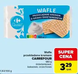 Carrefour Market Wafle przekładane kremem CARREFOUR oferta