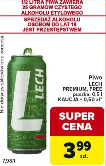 Piwo LECH PREMIUM, FREE