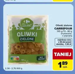 Carrefour Express Oliwki zielone z papryką Carrefour Classic oferta