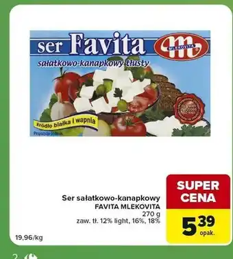 Ser sałatkowo-kanapkowy Favita Mlekovita 18%