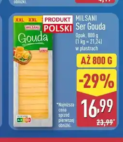ALDI Ser Gouda w plastrach Milsani oferta