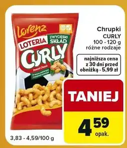 Carrefour Express Chrupki Curly Peanut Classic Lorenz oferta