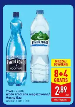 ALDI Woda źródlana Mocny Gaz Żywiec Zdrój oferta