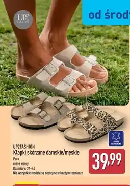 ALDI Klapki skórzane damskie UP2FASHION oferta