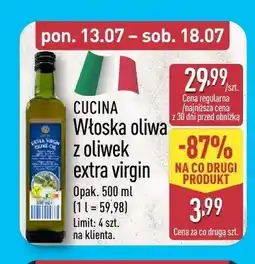 ALDI Oliwa z oliwek extra virgin Cucina Włoska oferta