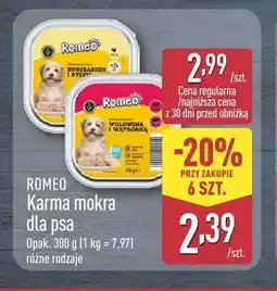 ALDI Karma mokra dla psa Romeo wołowina i wątróbka oferta