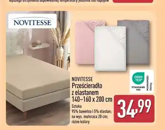 ALDI Prześcieradło z elastanem Novitesse oferta