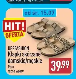 ALDI Klapki skórzane damskie męskie UP2FASHION oferta