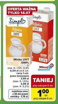 Carrefour Express Mleko UHT Simply 3,2% oferta