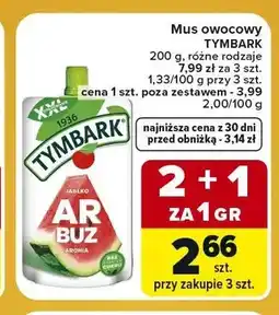 Carrefour Express Mus owocowy Tymbark jabłko arbuz aronia oferta