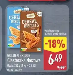 ALDI Ciasteczka zbożowe Golden Bridge oferta
