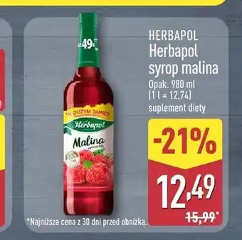ALDI Syrop malina Herbapol oferta