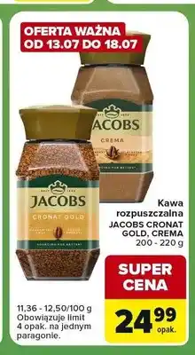 Carrefour Express Kawa rozpuszczalna Jacobs Cronat Gold oferta