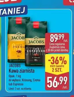 ALDI Kawa ziarnista Jacobs Crema oferta