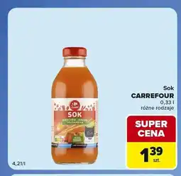 Carrefour Express Sok marchew jabłko truskawka Carrefour Classic oferta