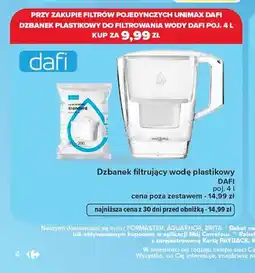 Carrefour Dzbanek filtrujący wodę plastikowy DAFI oferta