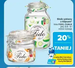 Carrefour Słoik szklany z klipsem Bormioli Rocco Fido, Chalk oferta