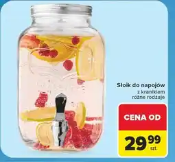 Carrefour Słoik do napojów z kranikiem oferta