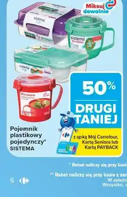 Carrefour Pojemnik plastikowy pojedynczy Sistema oferta