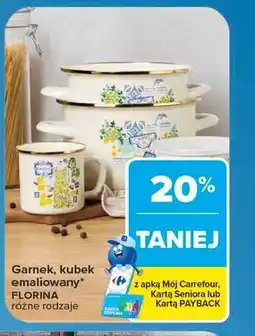 Carrefour Garnek, kubek emaliowany FLORINA oferta