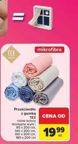 Carrefour Prześcieradło z gumką TEX oferta